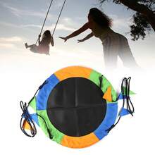 Asiento Columpio Redondo Para Niños Árbol Exteriores 100cm - Multicolor - Ver 4