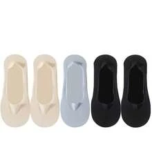 5 Pairs Women's Boat Socks High Quality Elastic Breathable Silicone Non-Slip Ultra-Thin Invisible Sock Mesh Ice Silk Low Sox - Multicolor - View 14