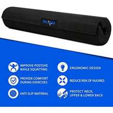 Yes4All Almohadilla para Barra de Ejercicio - Comodidad y  en Hip Thrusts, Desplantes y Sentadillas - Diseñ para Barras Olímpicas Estándar(D. Negro Pair) - Multicolor - Ver 5