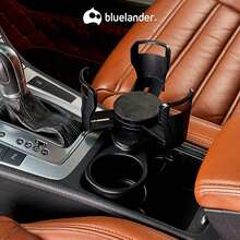 Portavasos para Auto, Doble, Ajustable para Bebidas, Multifuncional, Compatibilidad Universal, Organizador de Celular, Gafas, Monedas, Color Negro - 1 - Ver 6