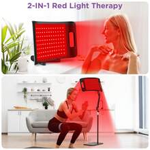 Red Light Therapy For Face And Body, Red Infrared Light Therapy Lamp With Stand Led 660nm Red Light-Therapy& 850nm Infrared Light Device - 美規A型插(110-127V) - 查看 2