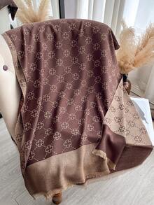1 chiếc khăn choàng cổ dệt jacquard họa tiết cỏ ba lá thanh lịch, đa năng dùng trong phòng điều hòa, áo khoác ngoài mùa xuân/thu, phụ kiện thời trang hàng ngày. - Nhiều màu - Xem 7