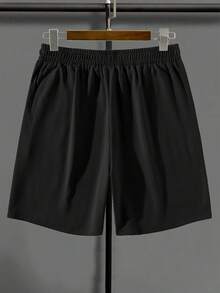 The New Men's Summer Shorts Are  Fashionable With Printed Patterns. The Sportswear And Half-Pants Are Breathable, Sweat-Absorbent, Heavy, Durable And Long-Lasting - 黑色 - 查看 2