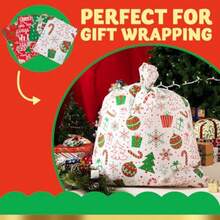 CZ JOYIN 8 bolsas de regalo gigantes de Navidad gigantes de 44 x 36 pulgadas con etiquetas de regalo para regalos de día festivo regalos de Navidad de gran tamaño suministros de recuerdo de fiesta resistentes bolsas de regalo grandes 8764 - blancorojoverdeRojoVerdeBlanco - Ver 4