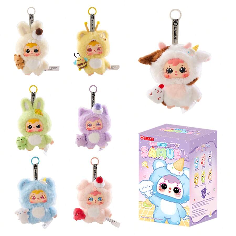 Plush Blind Box, Hug Ice Cream Pet Series, Birthday Gift, Valentine's Day, Christmas, Universal Holiday Gift, Random Delivery, ABS Material (Hard) Inner Face, Not Plush Filled/Kawaii Plush Decor/Surprise Plush Mystery Box/Holiday Plush Gift/Adult Plush Collection/Car Plush Decor/Plush Socks/Cute Plush/Plush/Mini Plush Pendant/Fashion Plush