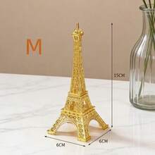 Eiffel Tower Model Metal Material Mini Replica Set Ornament Home Decoration Desktop Display Craft Gift Collectible Model European Style Study Decor Accessory - Bronze - View 13