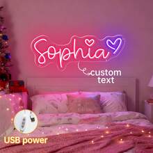 Custom Neon Signs ,Custom Neon Signs For Wall Decor Personalised Neon Signs For Graduation, Room Decor, Mother Day Gift, Holiday Weddings Birthday Parties Gift Parties Game Rooms Home Store Names And Cosplay Party Neon Signs - Custom Colors - View 5