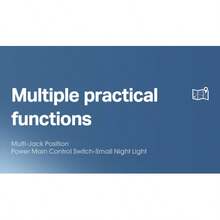 欧标插头电源排插，带3个交流电源插座、2个USB接口和1个Type-C接口，六合一插头插座适配器，无线墙充，适用于家庭办公室 - 查看 2