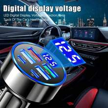 车载充电器适配器套装，车载快充 + 3.3 英尺 Type-C 转 Lightning 数据线，兼容其他设备，点烟器式车载充电器 - 彩色 - 查看 4