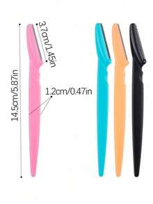 12pcs Women Eyebrow Razor, Shaver, Exfoliator, Hair Removal Tools With Cover, Hair Products And Accessories For Salon, Beauty, Travel Essentials - Multicolor - View 5