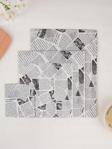 50张烘焙纸，羊皮纸（随机图案，位置不规则），三明治包装纸，烘焙用品，空气炸锅厨房，空气炸锅衬垫，空气炸锅纸，空气炸锅