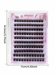 120pcs Self-Adhesive False Eyelashes, No Glue Needed, Reusable - No Makeup Removal, No Sticky Residue, Pre-Glued Lashes (Thick Mixed Style) - C - 查看 10