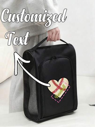 Personalized Name,Exclusive To You Travel Shoe Storage Bag, Prevent Theft Basketball And Football Shoe Bag, Portable Business Trip And Travel, Shoe Bag Packaging, Dust-Proof Slipper Bag, Sneaker Bag, Outdoor Business Trip Waterproof Sports Shoe Bag, Mesh Breathable Men's And Women's Football Shoe Bag, Unisex, Practical Gift For Boyfriend And Girlfriend, Essential For Business Trip And Back To School