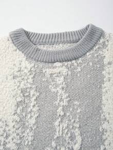 Nuevo Suéter de Cuello Redondo de Punto para Hombres, Estilo Casual Holgado Minimalista de Moda Estilo Americano para Otoño/Invierno