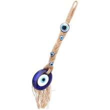 Hztyyier Amuleto Turco Clásico Azul Mal de Ojo de la Buene Suerte con Adornos Colgantes para la Buena Suerte para Decoración de la Pared de la Sala de Estar(default) - Multicolor - Ver 5