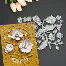 Flowers Metal Cutting Dies, DIY Scrapbooking Album And Embossing Stencil, Greeting Card Making Tool, Card Paper Cutting Crafts ,Gift Card Making Template Die Cuts