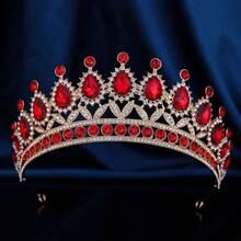 Baroque Crystal Bridal Crown Headpiece, Classic Luxury Alloy Wedding Crown, Crystal Gown Princess Tiara Accessory, Suitable For Women's Wedding, Birthday Party And Other Important Occasions Valentine's Day Accessories - Crown - View 16