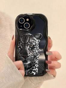 Cartoon Tiger & Leopard Muster, süßer Bär Muster, cremefarbenes & welliges Muster, weiches Schutzhandy-Gehäuse kompatibel mit iPhone 17/17 Pro Max, 16/16 Pro/16 Pro Max, 15, XR, 7P/8P, P12 Pro Max, P13 Pro Max, P14 Pro Max, P13, P14, P11, P12, P14, XS/S/XS Max/7/8, modisch & dick - Verschiedenfarbig - Übersicht 4