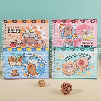 Libro para colorear con diseño de capibara láser grabado, libro para colorear y calcar apto para dibujar, pintar, bosquejar, se puede usar como pequeño premio para actividades escolares o reuniones familiares