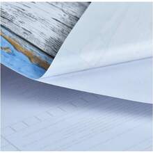 17. Inchx78. Inch Peel And Stick Wallpaper - Decorative Self Adhesive Vinyl Film Wood Grain Wallpaper Furniture Cabinet Countertop Shelf Paper, Blue Distressed Wood - 灰色船型牆紙 + 17.7 英寸 x 78.7 英寸 - 查看 8
