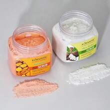 4 botellas de exfoliante corporal de frutas, exfoliante hidratante para hombres y mujeres, limpieza profunda, exfoliante corporal suave, adecuado para todo tipo de piel,Especialmente indicado para pieles secas, oscuras y de líneas finas, pieles sensibles. Limpia la piel en profundidad. En fase oleosa, es más suave que un exfoliante de sal regular y al mismo tiempo lo suficientemente fuerte como para borrar las células muertas y dejar la piel radiante. - Rose - Ver 6