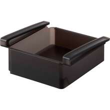 冷蔵庫中 棚下 伸縮ラック ブラック W18.3～26.×D17.6×H7.6cm タワー tower 冷蔵庫 収納ケース 幅 調節可 10214 - 1 - チェックする 2