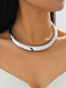 Dây chuyền choker tối giản dành cho nữ - Chất liệu: Sắt - Vàng - Xem 9