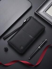 Men's Soft Leather Clutch Bag, Large Capacity Business Handbag, Gift For Father/Boyfriend - Multicolor - View 14