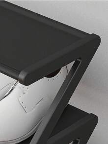 四层Z字形鞋架，耐用塑料独立收纳盒，弧形设计，多功能收纳架，易于组装的独立式鞋架，无需工具，设计紧凑，适合客厅或宿舍，可堆叠且节省空间，鞋盒，立式鞋架 - 彩色 - 查看 6