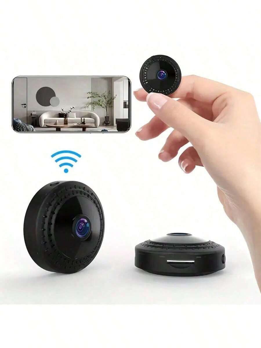 1 camera gián điệp mini, độ phân giải Full HD 1080P, tầm nhìn ban đêm, xem được qua ứng dụng di động, pin sạc, sạc USB, dễ dàng lắp đặt - Thích hợp cho văn phòng, nhà ở, môi trường trong nhà và ngoài trời, đảm bảo an ninh nhà cửa hiệu quả.