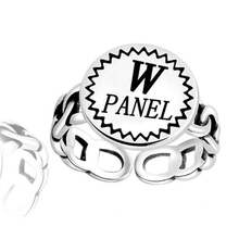 Anillo abierto de letra de cadena de joyería-hop de moda de plata tailandesa retro vintage coreana - Z - Ver 7