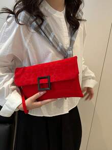 2026 New Fashion Minimalist Casual Women Clutch Bag, Solid Color Retro Envelope Purse, Coin Pouch, Handbag