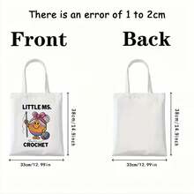 Bolso de lona estiloso y unisex para mamá de béisbol, lavable a máquina, bolso casual para uso diario - Beis - Ver 3