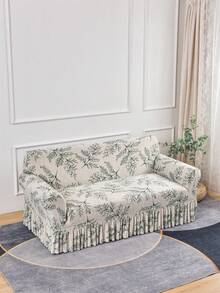 1pc Vintage Floral Pet Proof Sofa Cover, Breathable All-Season Universal Stretch Printed Dust-Proof Sofa Slipcover (Pillow Cover Not Included)