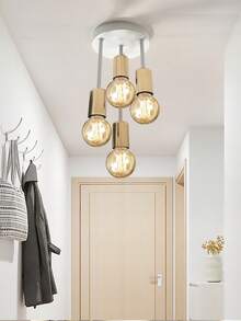 4-Light E27 Branch Pendant Light, Modern Luxury Design For Living Room, Bedroom, Dining Room, Kitchen, Hallway, Entryway, Closet, Staircase, Balcony, Bathroom - one-size - View 3