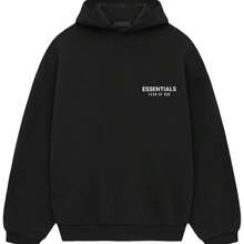 Fear Of God Essentials Fleece Hoodie  (FW24) Unisex - 黑色 - 查看 9