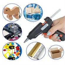 一套包含20瓦热熔胶枪和20根7毫米透明胶棒，迷你胶枪，家用电温度计及维修工具。适用于手工艺品制作、玻璃加工、卡片制作及其他小型便携式项目。 - 查看 5