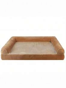 1pc Langxingcs Warm & Soft Plush Square Pet Bed, Suitable For Large & Medium Dogs, Can Be Used As Dog Mat, Pet Sofa, Cat Bed, Dog Basket, Anti-Anxiety Dog Basket - Multicolor - View 52