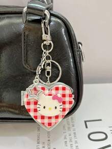 SANRIO 1 chiếc móc khóa hình trái tim có gương soi hình mèo KT hoạt hình dễ thương và thời trang, phụ kiện túi xách độc đáo, phụ kiện cao cấp. - Nhiều màu - Xem 6