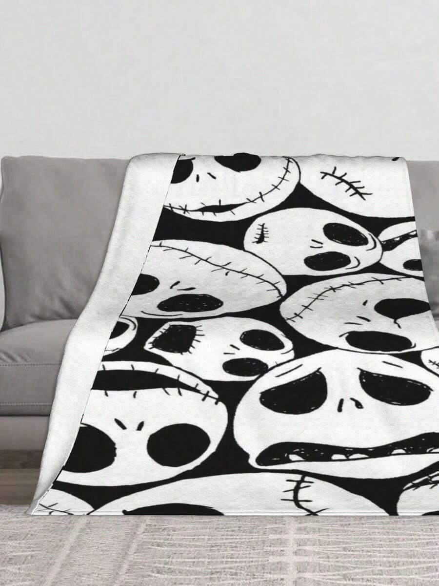 Disney Jack Skellington Nightmare Before Christmas Flannel Blanket For Bed - Fuzzy Warm Cozy Non-Shedding Throw For Home Décor & Gift - 風格 - 查看 1