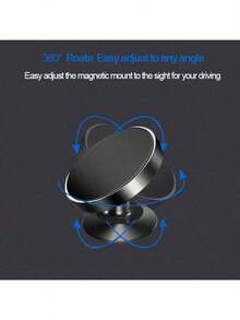 Magnetic Car Phone Holder Mobile Cell Phone Holder Stand Magnet Mount Bracket In Car,360° Rotatable Magnetic Car Phone Mount: Strong Magnetic Grip, Height Adjustable, Ideal For Navigation - Aluminum Alloy, Uncharged, No Battery Required, Navigation Accessory|Adjustable Phone Holder|Durable Metal Moun - Multicolor - View 4