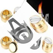 Portable Mini Alcohol Burner for Outdoor Camping, Hiking and Home Use - Ultra Lightweight and Foldable - GRIS - Ver 1