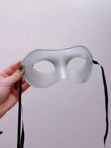 1个装扮派对表演多色平顶巫师成人男女通用王子半脸面具 - 彩色 - 查看 12