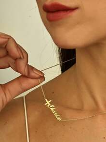 Personalized Cross Name Necklace, Baptism Gift, Cross Pendant Jewelry, Christian Gift, Christmas Gift, Communion Gift, Suitable For New Year, Birthday, Anniversary, Baptism, Christian - Multicolor 7 - View 8