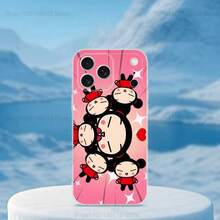 Funda de Teléfono Linda Love Art P-Puccas para 16,15,14,13,12,11, Pro,Max,Plus, Cubierta Transparente Suave - z7 - Ver 11