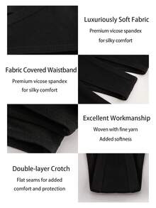 5pcs Women Seamless Breathable Comfortable Thong Panties - Black - View 9