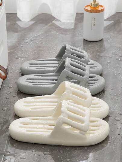 Lightweight EVA Slippers, Thick Sole, Non-Slip, Indoor Bathroom Shower Soft Bottom House Sandals