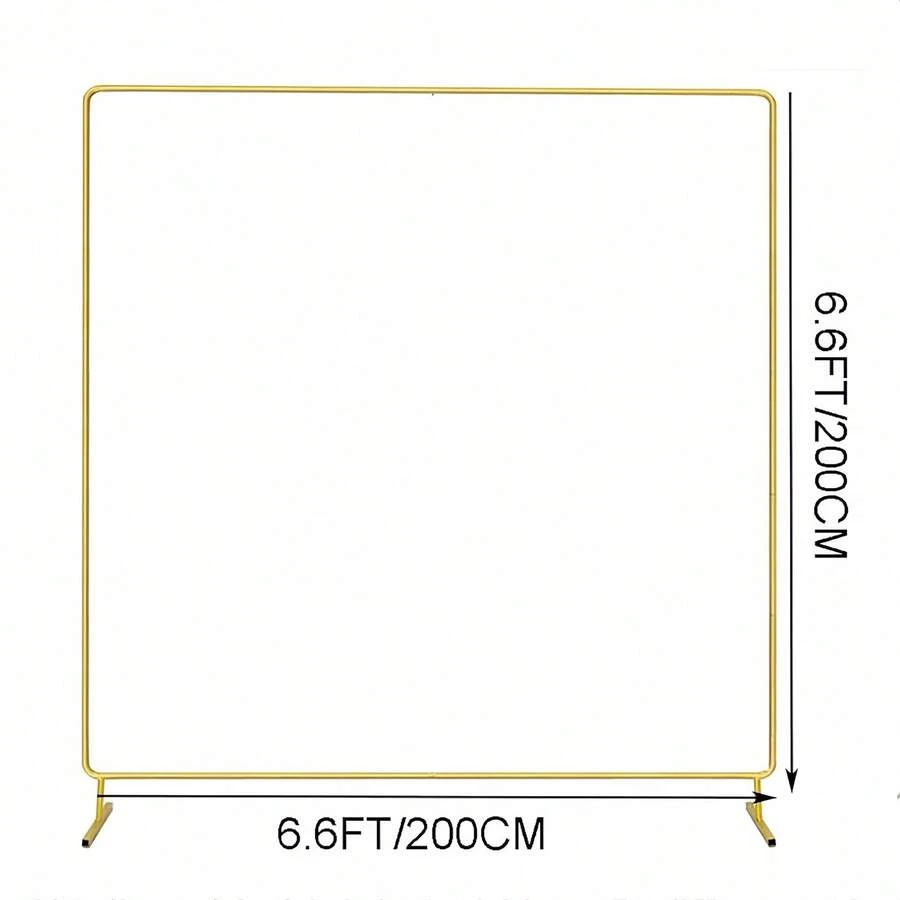 Wedding Arch Backdrop Stand Square 6.6FTx6.6FT Gold Metal Balloon Arch Stand Garden Arbor Backdrop Frame For Wedding Birthday Party BabyShower Photo Booth Background Decoration - Raise the Price - View 1