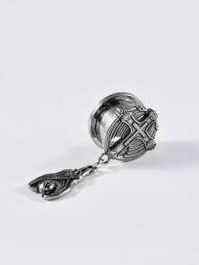 1 pieza Expansores de túnel de joyería de perforación corporal con cruz de acero inoxidable, colgante de murciélago, diámetro de 8MM a 25MM - Como se muestra en la imagen - Ver 14