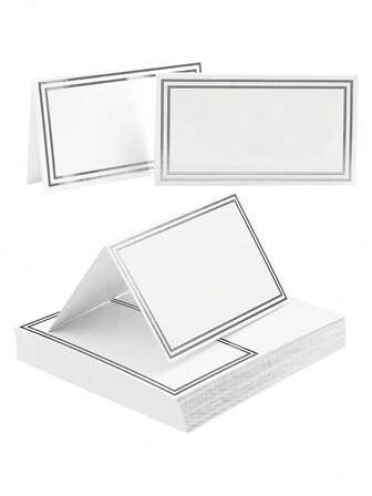 10枚 銀箔 名入れ カード、ウェディング 座席番号カード デコレーション、テーブルカード、ダイニングテーブル 名前カード、空白テーブルカード、ゲストカード、銀箔 ウェディングテーブルカード、ゲストチェックインカード、ウェディングディナーテーブルカード、パーティーディナー、デコレーション、ホーム、ホーム&リビング、イベントパーティー用品、セレモニー用品、パーティーサイン